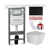 Комплект Ceramicanova Metric CN3007_1001B_1000 подвесной унитаз + инсталляция + кнопка