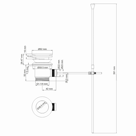 Смеситель WasserKRAFT Sauer 7106 для биде, глянцевое золото