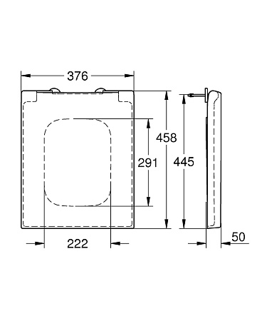 Крышка-сиденье Grohe Cube 39488000 микролифт, альпин-белый