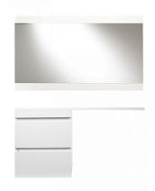 Мебель для ванной подвесная El Fante Даллас 115 L 2 ящика, пленка, белый Мебель для ванной подвесная El Fante Даллас 115 L 2 ящика, пленка, белый