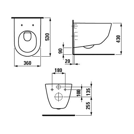 Унитаз подвесной Laufen Pro 8.2096.6.000.000.1 Rimless