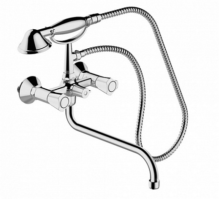 Смеситель Bravat DUO F6133186CP-LB-RUS для ванны с  душем