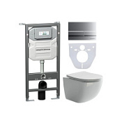 Комплект Ceramicanova Forma CN3009_1002M_1000 подвесной унитаз + инсталляция + кнопка