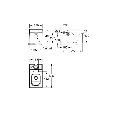 Унитаз-компакт Grohe Cube 3948400H