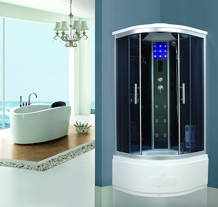 Душевая кабина Timo Standart T-1100 100x100x220 тонированное стекло/хром матовый