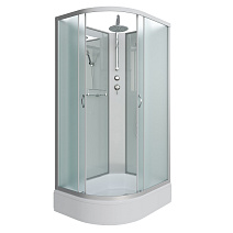 Душевая кабина Niagara Classic NG-33984-14RBKT 90x80x210 стекло матовое/профиль серебро