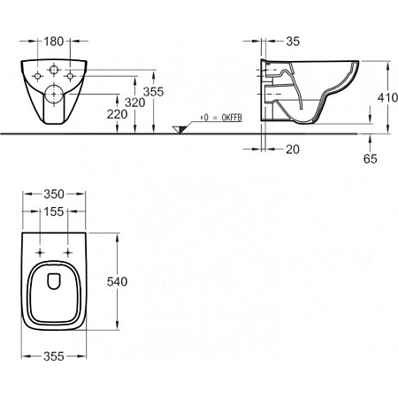 Унитаз подвесной Geberit Renova Nr.1 Plan 202170000