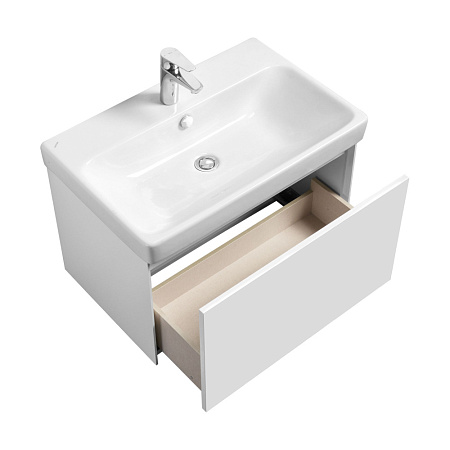 Тумба с раковиной Aquaton Асти 1A263001AX2B0 70 белый матовый/белый глянец
