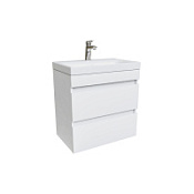 Тумба с раковиной IDDIS Zodiac ZOD6CB0i95K 60 подвесной, с ящиками, белый