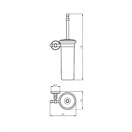 Ершик Migliore Mirella 17238 настенный, хром