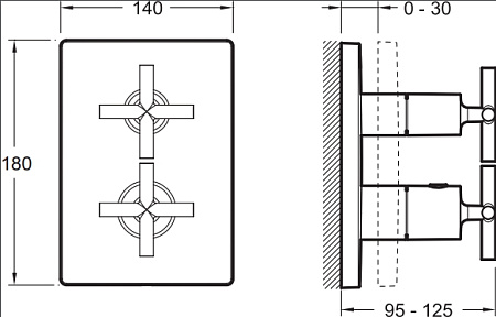 Смеситель Jacob Delafon Modulo E75388-CP для душа