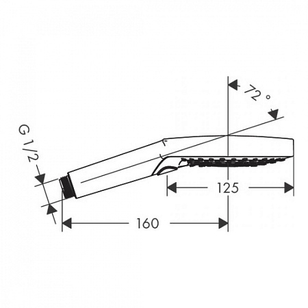 Душевая лейка Hansgrohe Raindance Select 26530340 шлифованный черный хром