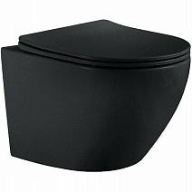 Унитаз подвесной Aquatek Европа AQ1901-MB с сидением Soft Close, черный матовый Унитаз подвесной Aquatek Европа AQ1901-MB с сидением Soft Close, черный матовый