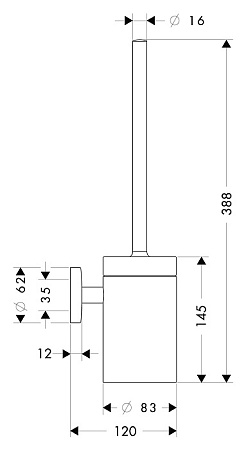Ершик Hansgrohe Logis 40522000 хром