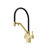 Смеситель для кухонной мойки Sancos Loro SC4007BG брашированное золото/черный