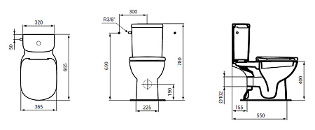 Крышка-сиденье Ideal Standard Tempo T679201 микролифт