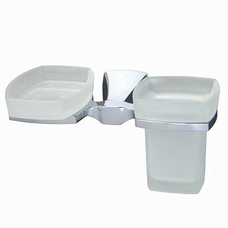 Стакан WasserKRAFT Wern K-2526 с мыльницей, хром
