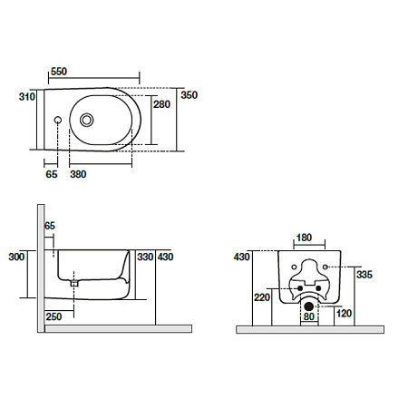 Биде подвесное Kerasan Nolita 532588*1 Bruno Matt