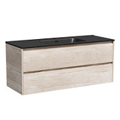 Тумба с раковиной Sancos Libra 120 LB120-1EG дуб галифакс натуральный/черный