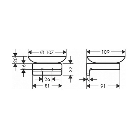 Мыльница Hansgrohe AddStoris 41746340 шлифованный черный хром