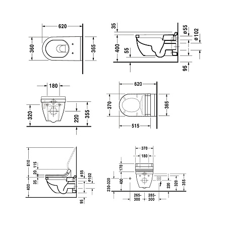 Чаша для унитаза подвесного Duravit Starck 3 22260900001-WG SensoWash