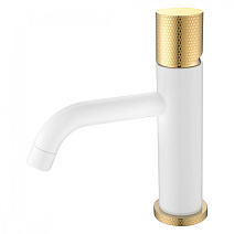 Смеситель Boheme Stick 121-WG.2 для раковины, ручка Touch, белый/золото