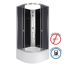 Душевая кабина Niagara Eco E100/40/TN/BK 100x100x195 L/R стекло тонированное/профиль серебро