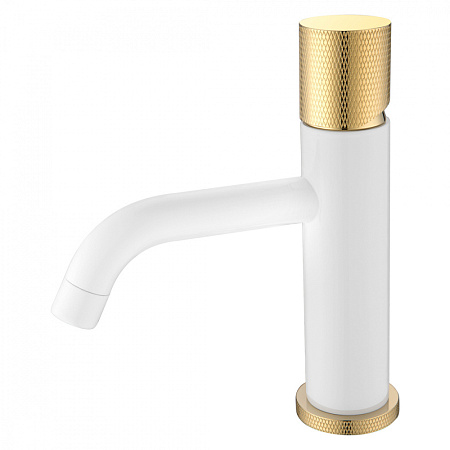Смеситель Boheme Stick 121-WG.2 для раковины, ручка Touch, белый/золото