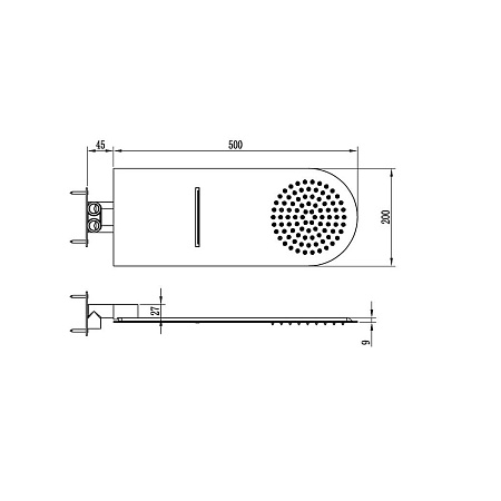 Верхний душ RGW Shower Panels 21140362-01 хром