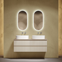 Мебель для ванной со столешницей Sancos Snob T 140 SNT70CE+TT140A2 Beige Soft/Kreman