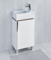 Тумба с раковиной Aquaton Бэлла 1A221501BBAZ0 45 белый глянец/джарра