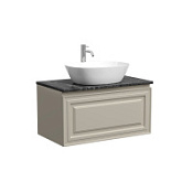 Тумба c раковиной и столешницей Sancos Very 80 VR80CE+TT80A1X Beige Soft/Black Sky