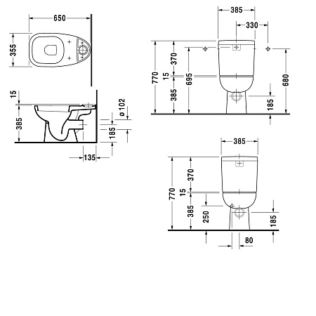 Бачок для унитаза Duravit D-Code 0940000004
