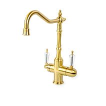 Смеситель Boheme Medici Ripresa 111-SW для кухонной мойки, кран для питьевой воды, бронза/Swarovski