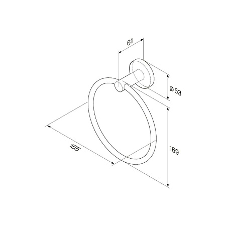 Полотенцедержатель Am.Pm X-Joy A85A34400 кольцо, хром