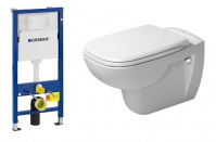 Комплект унитаз Duravit D-Code 45700900A1 + инсталляция Geberit Duofix 458.103.00.1