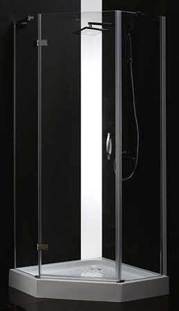 Душевой уголок Cezares Bergamo BERGAMO-W-P-1-90-C-Cr-L-IV прозрачное стекло антикальций
