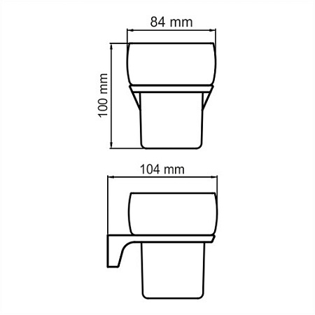 Стакан WasserKRAFT Glan K-5128 черный