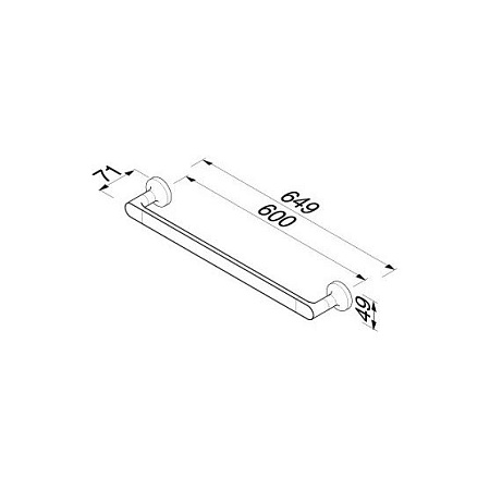 Полотенцедержатель Geesa Tone 917307-02-60 хром