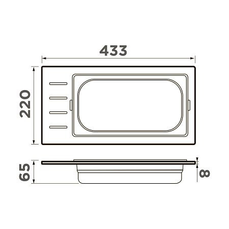 Контейнер Omoikiri DC-01-1-IN нержавеющая сталь