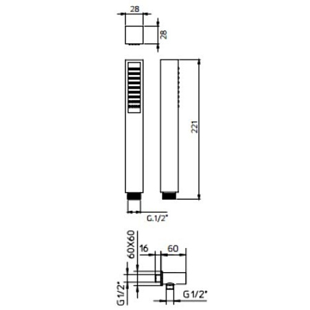 Душевая лейка Palazzani Young 9910R810G хром