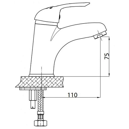 Смеситель GPD Adrio MLT120 для раковины, хром