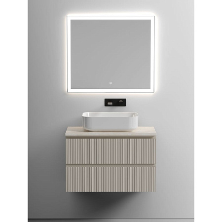 Тумба с раковиной и столешницей Sancos Snob T 80 SNT80CE+TT80A2 Beige Soft/Kreman
