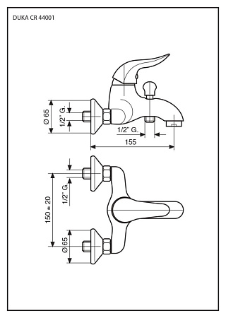 Смеситель Emmevi Duka 44001OR для ванны, золото