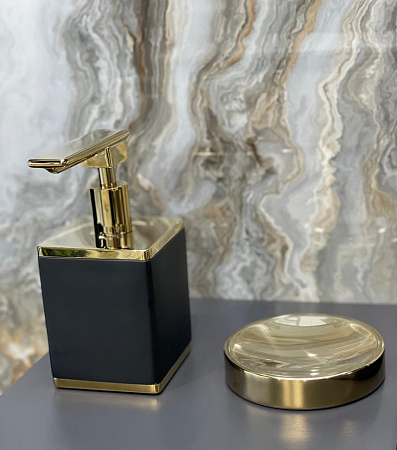 Мыльница Boheme 10963-G настольная, золото