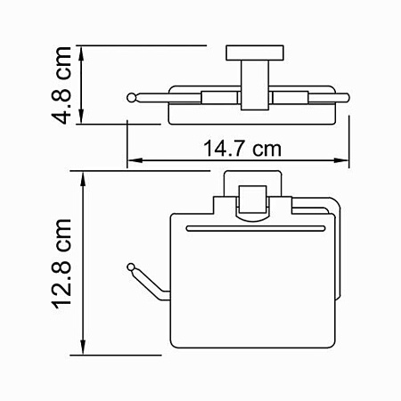 Держатель туалетной бумаги WasserKRAFT Lippe K-6525 с крышкой, хром