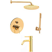 Душевой комплект Paffoni Light KITLIG015HG071 золото медовое