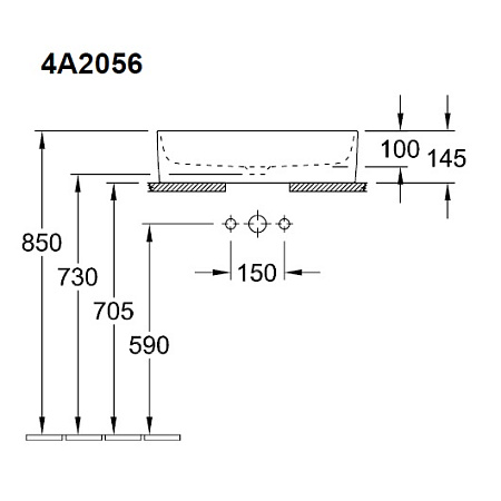 Раковина Villeroy & Boch Collaro 4A2056R1 56х36 белый альпин CeramicPlus