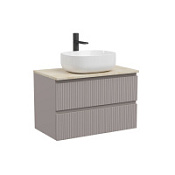 Тумба с раковиной и столешницей Sancos Snob T 80 SNT80SM+TT80A2X Doha Soft/Kreman