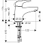 Смеситель Hansgrohe Metris E 31070000 для раковины - фото 2